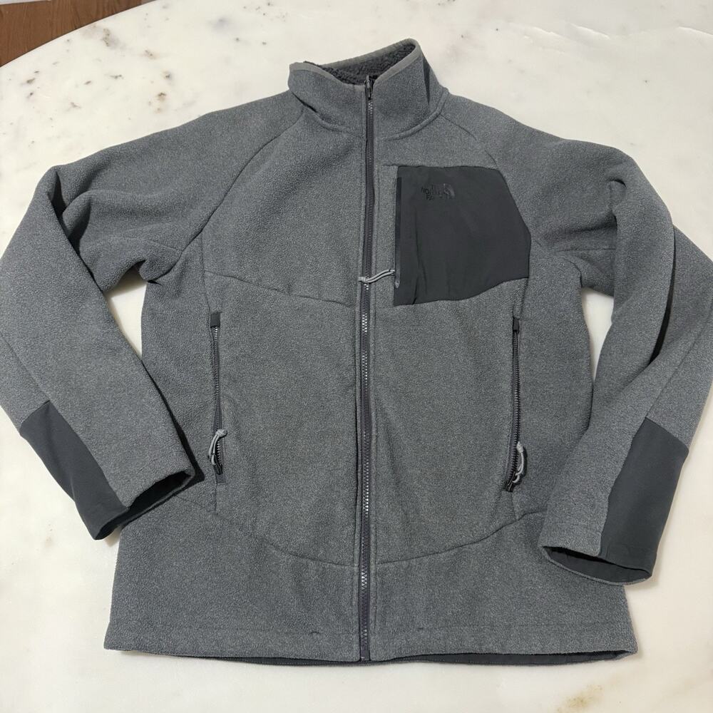 The North Face Men’s M Jacket Gray Fleece Lined Chimborazo Outdoor Hiking